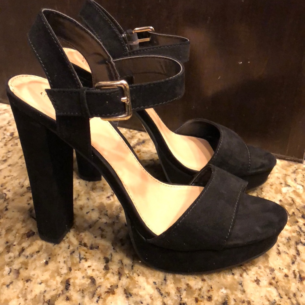 Platform Black Heals size 8 1/2